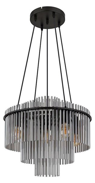 Globo 15698H1 - Lustru pe cablu GORLEY 5xE27/60W/230V, negru