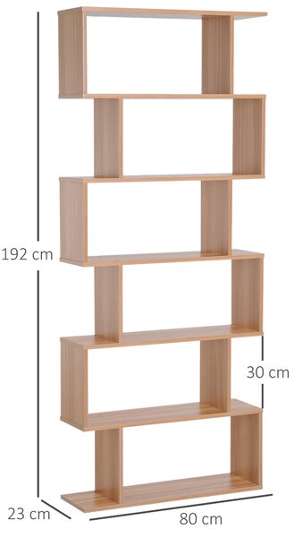 HOMCOM biblioteca cu 6 rafturi, design modern, 80x23x192cm | Aosom Romania
