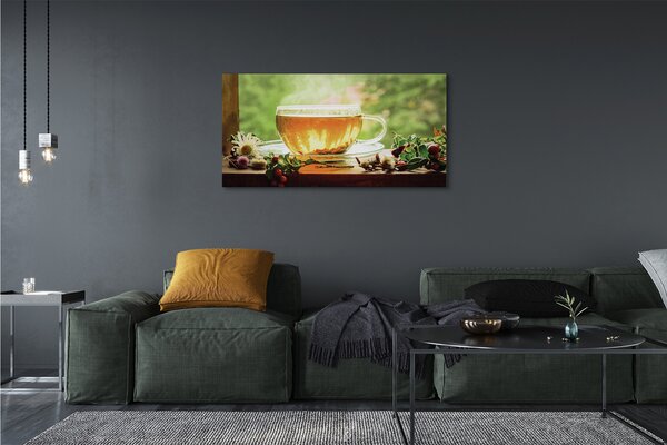 Tablouri canvas ierburi ceai fierbinte