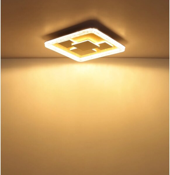 Globo 48476-40 - Plafonieră LED LORAINE LED/40W/230V 48,8x48,8 cm aurie