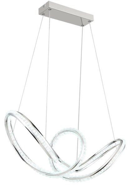Globo 67440H - Lustră LED dimabilă pe cablu EVANGELINE LED/45W/230V crom lucios + telecomandă