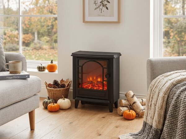 Decoratiune LED semineu COZY WARM 40x35 cm, negru