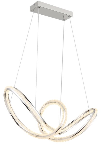 Globo 67440H - Lustră LED dimabilă pe cablu EVANGELINE LED/45W/230V crom lucios + telecomandă
