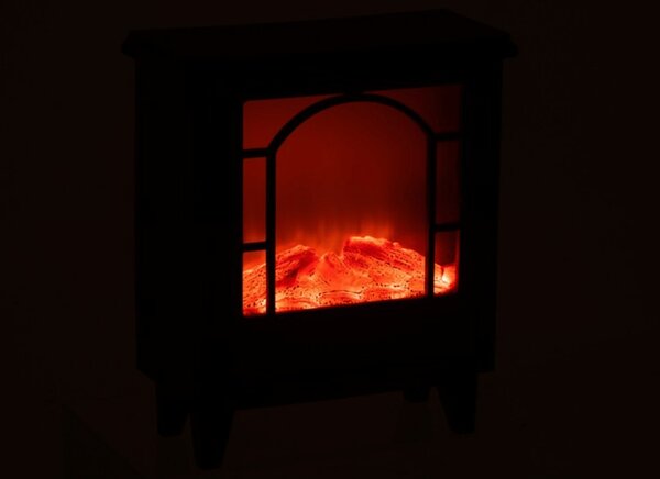 Decoratiune LED semineu COZY WARM 40x35 cm, negru