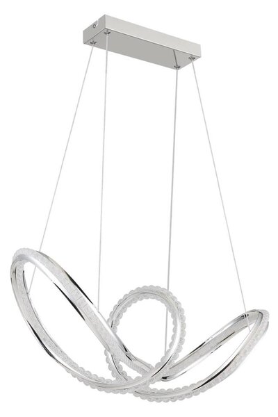Globo 67440H - Lustră LED dimabilă pe cablu EVANGELINE LED/45W/230V crom lucios + telecomandă