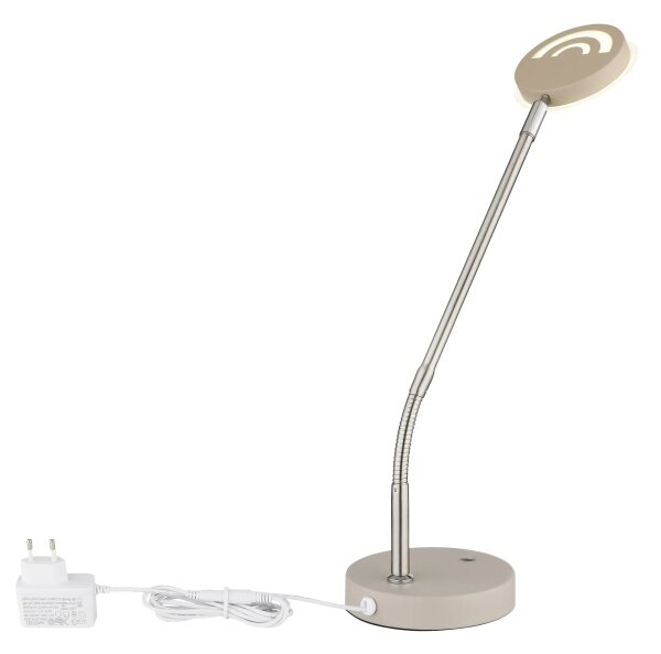 Globo 58504TSA - Lampă de masă cu dimmer tactil SILVIO LED/6,5W/230V bej