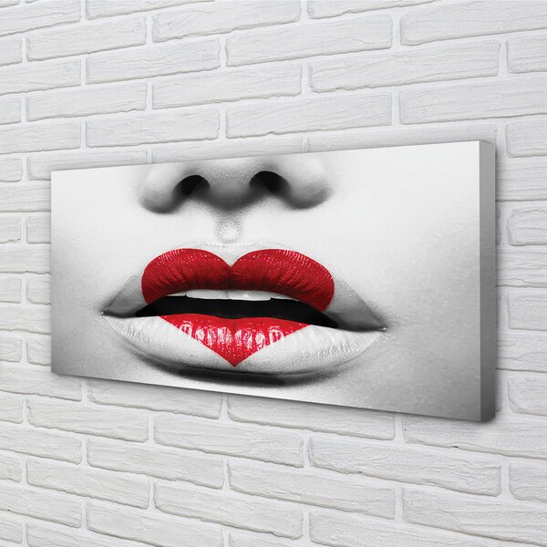 Tablouri canvas buzele Inima femeie