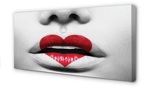 Tablouri canvas buzele Inima femeie