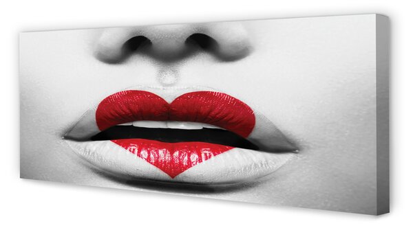 Tablouri canvas buzele Inima femeie