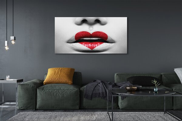 Tablouri canvas buzele Inima femeie