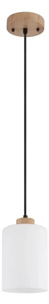 Globo 15977H - Lustră suspendată pe cablu ROWENA 1xE27/60W/230V stejar/alb