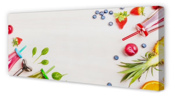Tablouri canvas Cocktail-uri sticle paie spanac