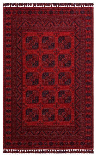 Covor Maze Home BUHARI, Lavabil, Retro Oriental, Rosu, 120 x 180 cm