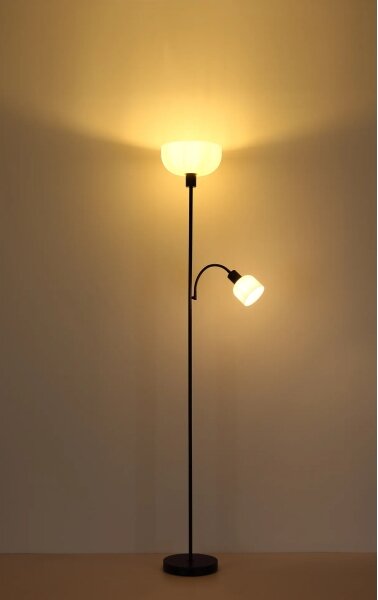 Globo 59947B - Lampadar HINTON 1xE27/40W/230V + 1xE14/25W