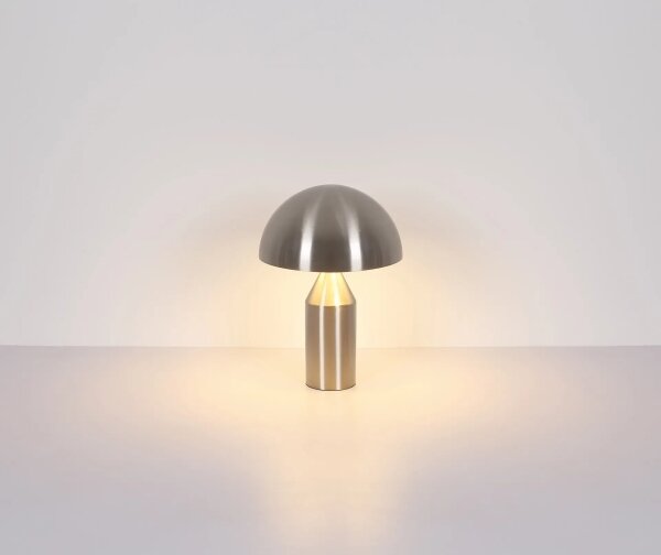 Globo 21030N - Lampă de masă ATOMA 2xE27/40W/230V crom mat