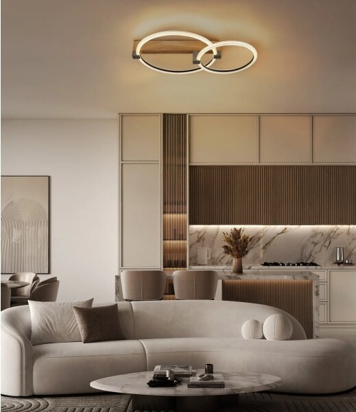 Globo 48050D1 - Plafonieră LED FLETCHER LED/24W/230V 3000K 58x38 cm bej