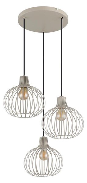 Globo 33379319 - Lustră MATEO suspendată pe cablu, 3xE27/40W/230V, bej