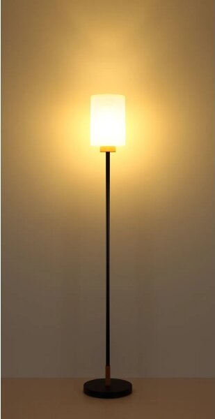 Globo 15977S - Lampadar ROWENA 1xE27/60W/230V negru/alb