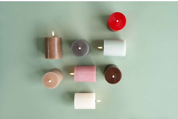 Pillar Candle LED 7,8 x 10,1 cm Rustic Red - Uyuni Lighting
