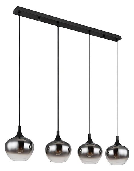 Globo 15548-4H - Lustră suspendată pe cablu MAXY 4xE27/40W/230V, neagră