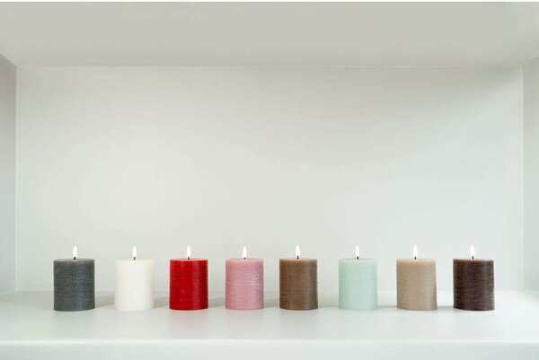 Pillar Candle LED 7,8 x 10,1 cm Rustic Red - Uyuni Lighting