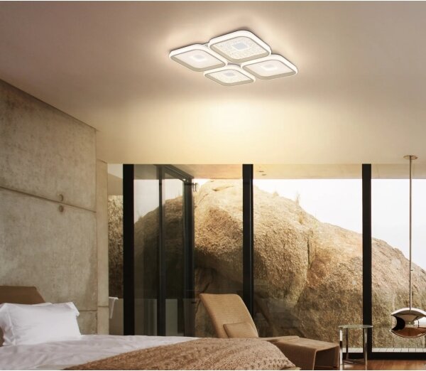 Globo 48097-60 - Plafonieră LED dimabilă MOSAIKO LED/55W/230V 54x54 cm+telecomandă