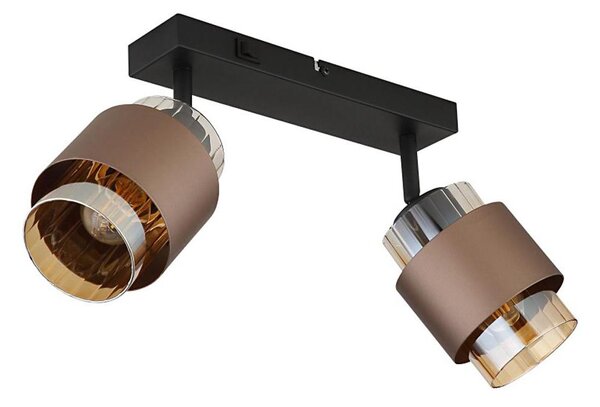 Globo 15560-2C - Aplică spot MILLEY 2xE27/40W/230V negru/bronz