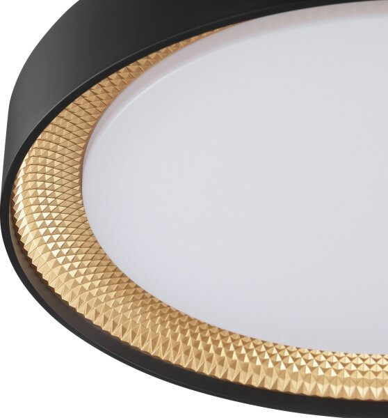 Brilliant - Plafonieră LED dimabilă WALDO LED/24W/230V negru/auriu + telecomandă
