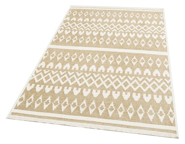 Covor de living / dormitor Maze Home Mondo Reversibil, Cream Beige 03 (diverse dimensiuni), 120x180 cm