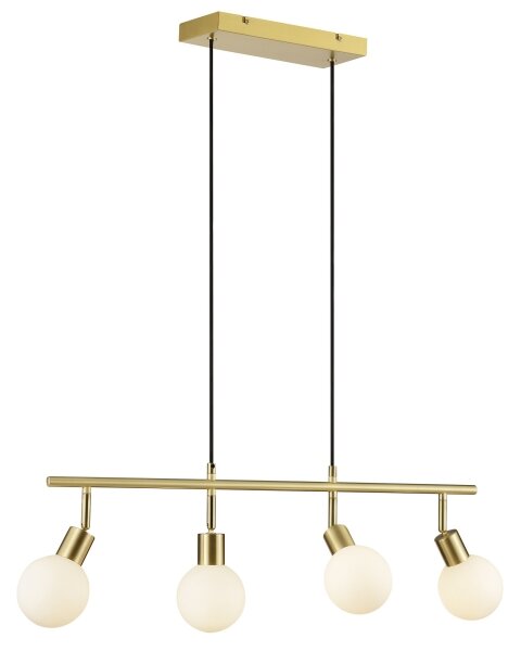 Brilliant - Lustră suspendată pe cablu JORGE 4xG9/10W/230V, alamă