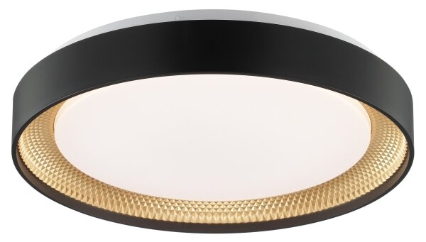 Brilliant - Plafonieră LED dimabilă WALDO LED/24W/230V negru/auriu + telecomandă