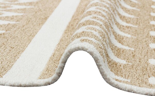 Covor de living / dormitor Maze Home Mondo Reversibil, Cream Beige 03 (diverse dimensiuni), 120x180 cm