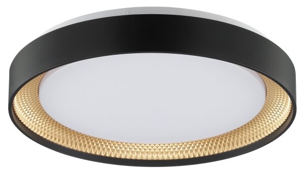 Brilliant - Plafonieră LED dimabilă WALDO LED/24W/230V negru/auriu + telecomandă
