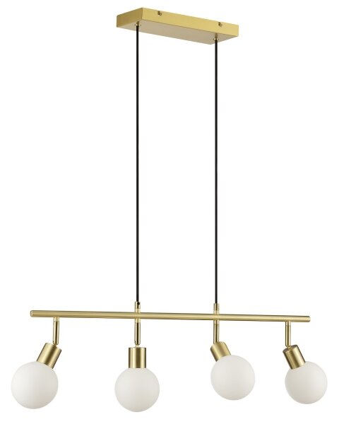 Brilliant - Lustră suspendată pe cablu JORGE 4xG9/10W/230V, alamă