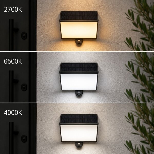 Brilliant - Aplica de perete solară LED SIERRA LED/6W/3,7V 2000 mAh IP54 negru