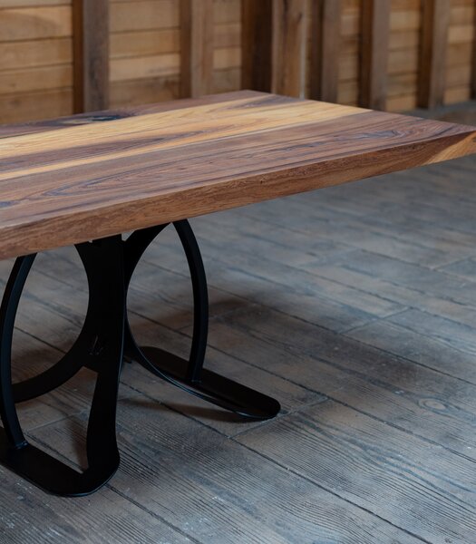 Măsuță de cafea din ulm masiv – 120x65 cm