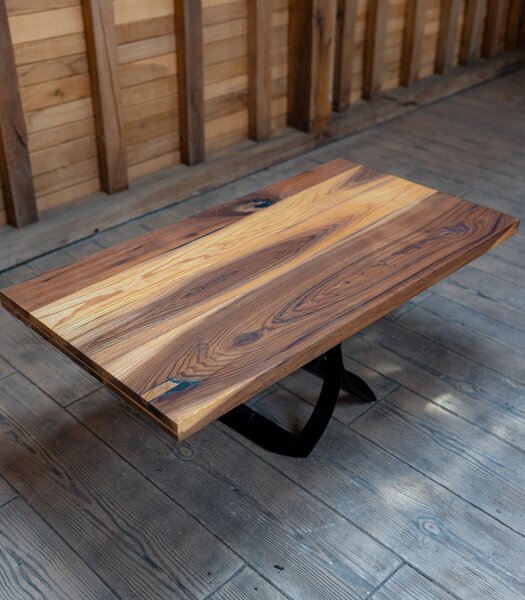 Măsuță de cafea din ulm masiv – 120x65 cm