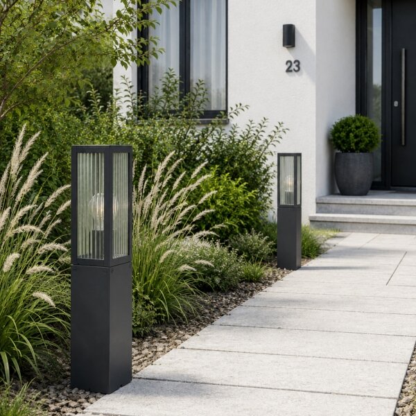 Brilliant - Lampă de exterior GETTA 1xE27/20W/230V 50 cm IP44 neagră