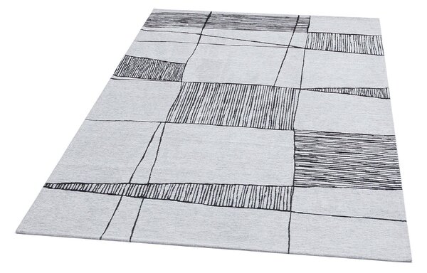 Covor Maze Home Palma, Gri - Negru (diverse dimensiuni), 80x150 cm