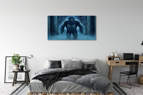 Tablouri canvas Gorilla copaci de pădure