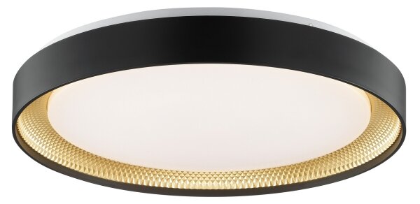 Brilliant - Plafonieră LED dimabilă WALDO LED/36W/230V, negru/auriu + telecomandă