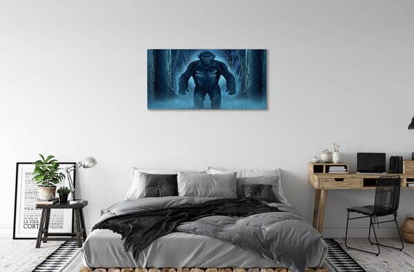 Tablouri canvas Gorilla copaci de pădure