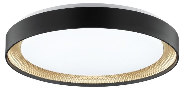 Brilliant - Plafonieră LED dimabilă WALDO LED/36W/230V, negru/auriu + telecomandă