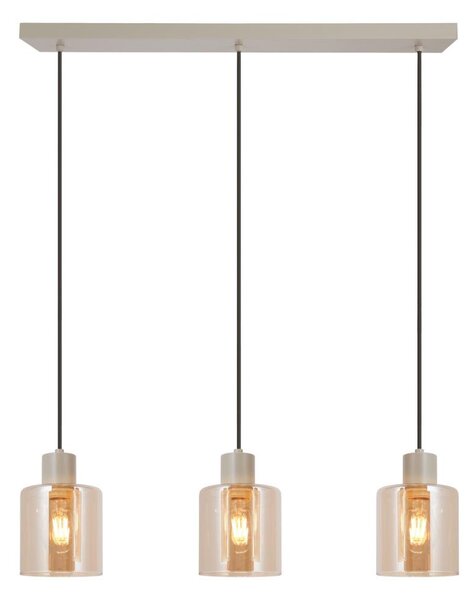 Brilliant - Lustru suspendat pe cablu LYSKA 3xE27/20W/230V crem/bej fumuriu