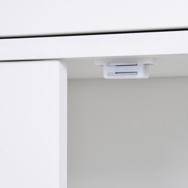 HOMCOM Mobilier Multifuncțional Compact pentru Hol, 80x29.5x96cm, Design Modern, Alb | Aosom Romania