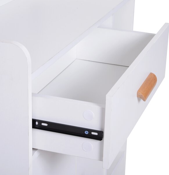 HOMCOM Mobilier Multifuncțional Compact pentru Hol, 80x29.5x96cm, Design Modern, Alb | Aosom Romania