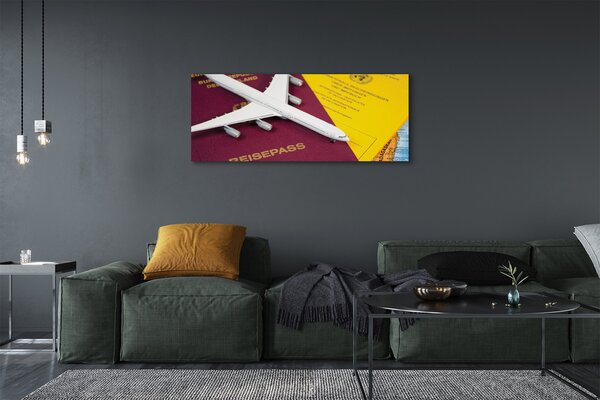Tablouri canvas Plane harta pașaport