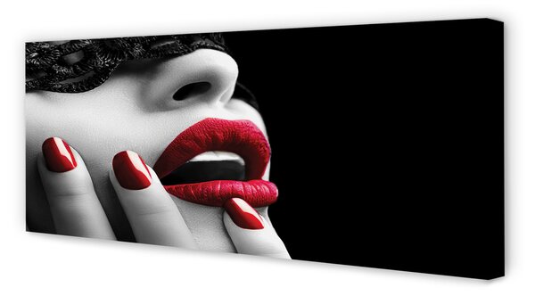 Tablouri canvas buze Femeie unghii