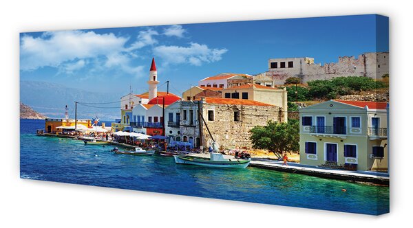 Tablouri canvas Grecia munți coasta mării