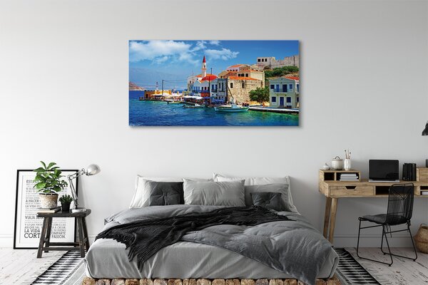 Tablouri canvas Grecia munți coasta mării